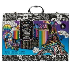  37 pieces-Art Timeless Creations The Art of Coloring, Coloring Studio with Case - Picture 1 of 8