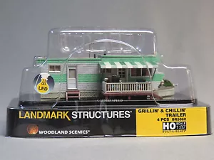 WOODLAND SCENICS GRILLIN & CHILLIN TRAILER BUILT & READY HO SCALE park WDS5060 - Picture 1 of 10