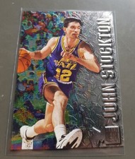 JOHN STOCKTON NBA CARD FLEER METAL 1996-97 # 102 UTAH JAZZ