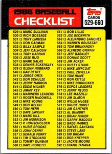 1986 Topps- Checklist #659 - Picture 1 of 2