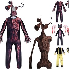 Kids Boy Girl Siren Head Cosplay Halloween Costume Fancy Dress Outfits Jumpsuit