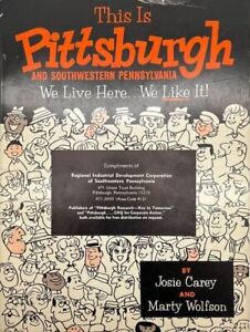 Vintage Map Print - America - "This Is Pittsburgh and Southwestern Pennsylvania"