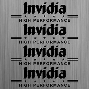 Invidia HIGH PERFORMANCE sticker decal car set 4 Pieces - Picture 1 of 19