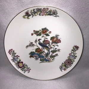 Wedgwood Kutani Crane Bone China 9 1/8" Cake Plate w Gold Trim Vintage England - Picture 1 of 10