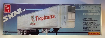 AMT Snap Fit Matchbox Tropicana Trailmobile Reefer Trailer Model Kit 1/32 - Image 1 of 4
