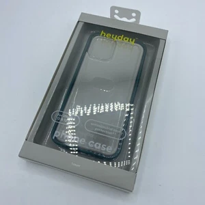 heyday Clear Hard Shell Phone Case w/ Teal Bumper for iPhone 12 & 12 Pro - Picture 1 of 3