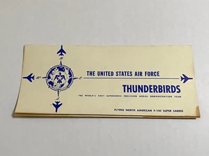 1965 US AIRFORCE THUNDERBIRDS  Brochure Flying North American F-100 Super Sabres - Picture 1 of 11