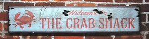 Welcome to the Crab Shack Wood Sign - Rustic Hand Made Vintage Wooden Sign - Picture 1 of 1