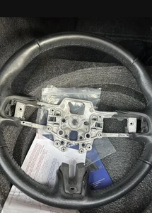 2015-2017 Ford Mustang GT Black Leather Steering Wheel - Picture 1 of 2