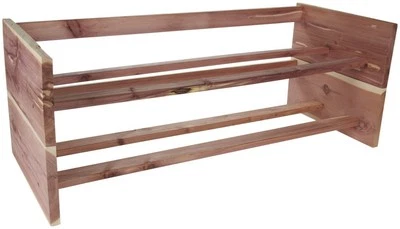 Zapatero apilable CedarFresh de cedro, 29" l x 12" d x 5,5" h Foto 1 de 3