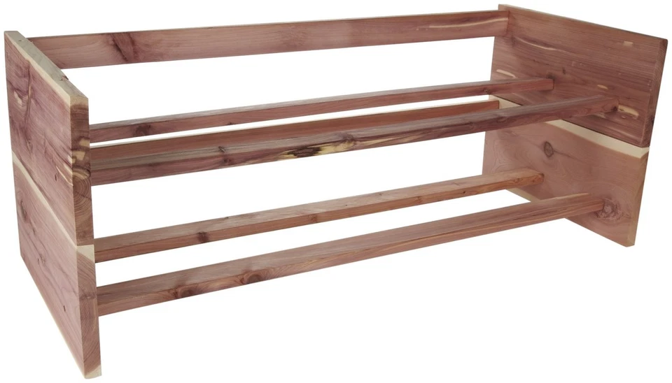 Zapatero apilable CedarFresh de cedro, 29" l x 12" d x 5,5" h Foto 1 de 3