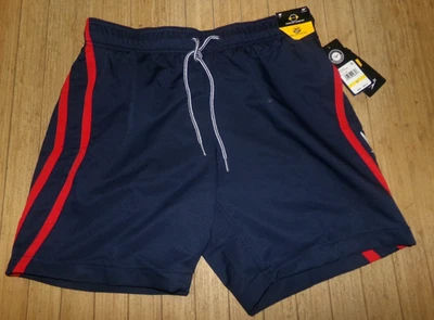 SPEEDO MEN'S SZ MEDIUM PERFORMANCE SWIM SHORTS~NAVY & RED~NWT - Image 1 of 2