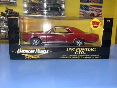 ERTL American Muscle 1967 Pontiac GTO Red W/black Interior NIB 1:18 - Image 1 of 4