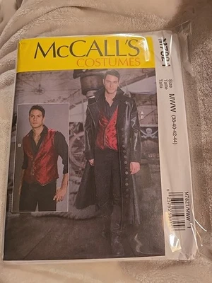 7821 McCALLS - COSTUME: Long COAT & VEST - Mens Sz 38/40/42/44" Ch - Image 1 of 2