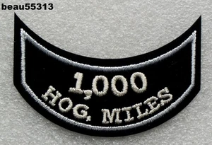 ⭐HARLEY DAVIDSON OWNERS GROUP HOG 1,000 MILEAGE MILES VEST JACKET PATCH - Picture 1 of 1