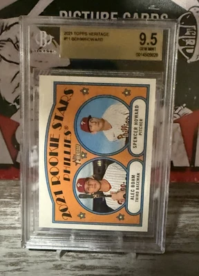 2021 Topps Heritage #11 Phillies Alec Bohm Spencer Howard RC BGS 9.5 GEM MINT 🔥 - Image 1 of 2