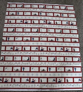 "Bundle Up" Panel Sandy Gervais for Moda Fabrics CHRISTMAS Tags Border Snowman - Picture 1 of 4