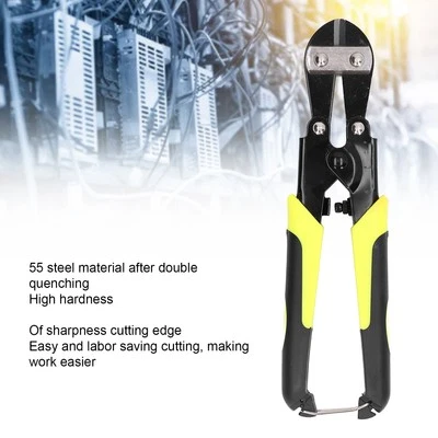 Mini Bolt Cutter Metric 55 Steel Cut Steel Wires 2 Color Plastic Dip Handle New - Image 1 of 4