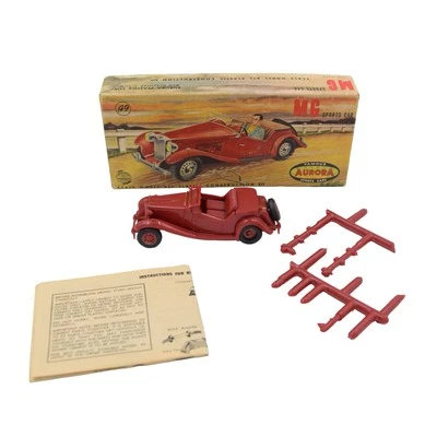 AURORA Vintage 1958 MGTD 1/32 Scale Plastic Model Kit 1958 Assembled *READ* - Image 1 of 4