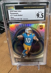 2020 Panini Select Phenomenon Silver Justin Herbert Chargers #P19 RC PSA 9 - Picture 1 of 3