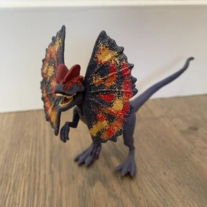 2018 Mattel Jurassic World Dino Rivals lila Dilophosaurus lose Actionfigur - Bild 1 von 7