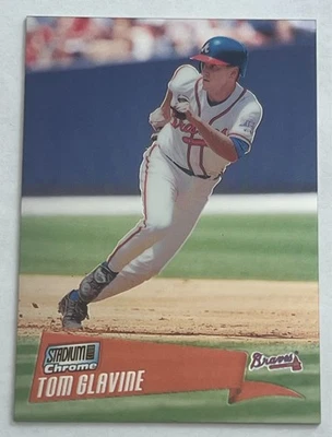 Tarjeta de béisbol cromada de Tom Glavine #172 2000 Stadium Club sin clasificar Foto 1 de 2