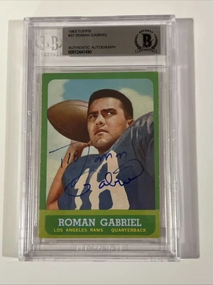 1963 Topps Roman Gabriel Signed / Auto.  BAS - Image 1 of 2