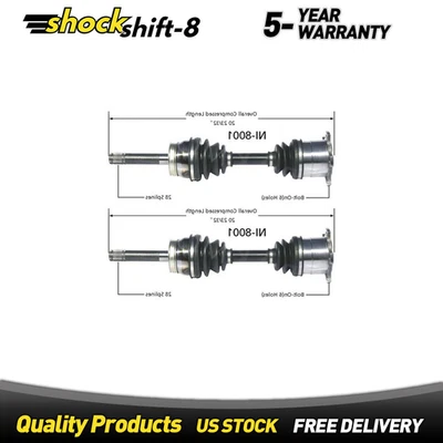 Eixo dianteiro esquerdo direito TrakMotive CV para 1995 Nissan Pickup 2x - Imagem 1 de 2