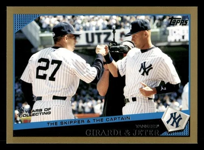 Derek Jeter/Girardi New York Yankees 2009 Topps Update Gold #UH69 SN /2009 - Image 1 of 2