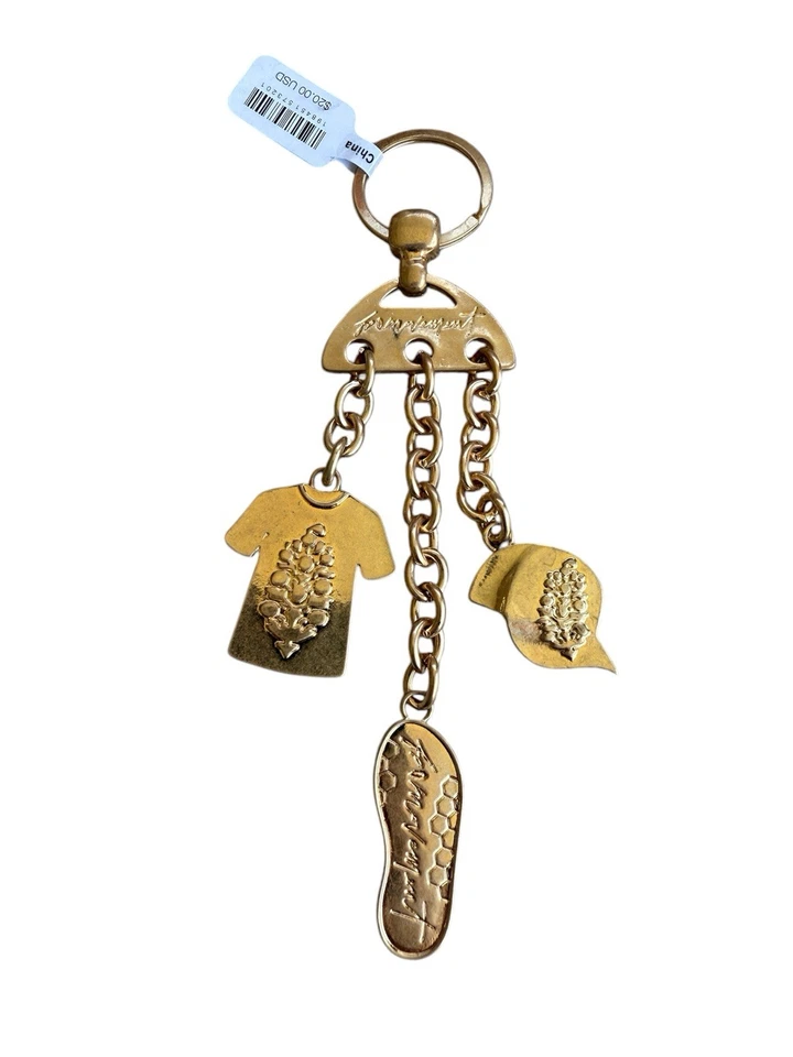 Free People FP Movimiento Triple Dije Llavero Ropa Activa Metal Dijes Llavero Foto 1 de 4