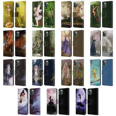 OFFICIAL SIMONE GATTERWE ANGELS AND FAIRIES LEATHER BOOK CASE FOR APPLE iPHONE - Image 1 of 4