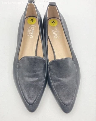 Mocasín Franco Sarto Mujer Estudio Cuero Negro Punta Punta Plano Talla US 9M Foto 1 de 4