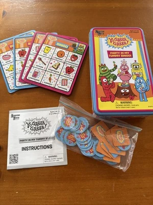 Yo Gabba Gabba! Party in My Tummy Bingo Game 100% Complete in Tin- EUC - Image 1 of 4
