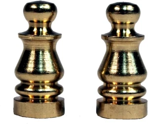 Creative Hobbies® ELY505 Solid Brass Finial for Lamp Shades, 1 Pkg/2, Gold  - Picture 1 of 5