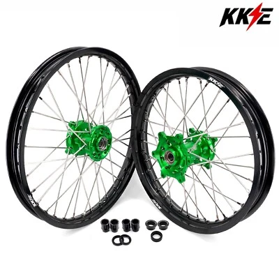 Llantas CNC KKE 21/19 para llanta de motocicleta Kawasaki KX450 2019-2025 KX250X 2022-25 Foto 1 de 4