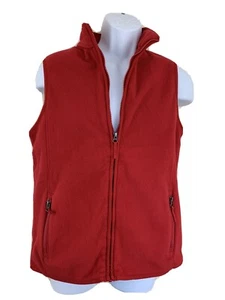 Lands End Kids Red Fleece Vest Size XL 18 20 Big  Boys Girls  - Picture 1 of 6