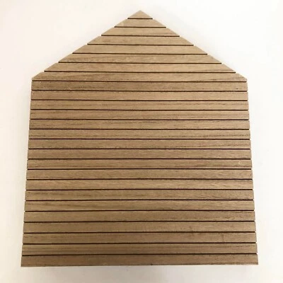 House Shaped Wooden Letter Board Hanging 12 x 14 ", NO LETTERS INCLUDED, Brown - Image 1 of 4