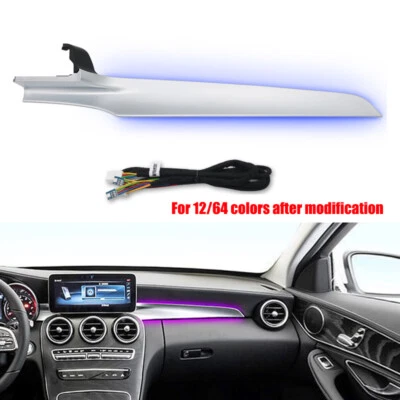 12/64 colors Co-pilot Ambient Light Atmosphere Lamp For Mercedes Benz W205 X253 - Image 1 of 4