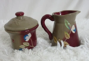 Tracy Porter Cream Pitcher and Sugar Bowl with Lid The Henna Collection Vintage - Picture 1 of 12
