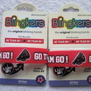 2 (zwei) Go Team Go! Spirit Blingkers Silikon Blinkarmband Armband blinkt - Bild 1 von 7