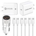 For Samsung Galaxy S24 Ultra S24+ S23 Fast PD Wall Car Charger USB-C Cable Lot