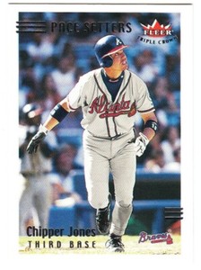 2002 FLEER TRIPLE CROWN #258 CHIPPER JONES Atlanta Braves Baseball Card