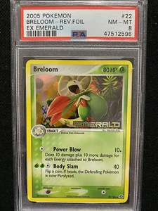 Pokemon EX Emerald Breloom 2005 lámina inversa 22/106 PSA 8 casi nuevo como nuevo - Imagen 1 de 2