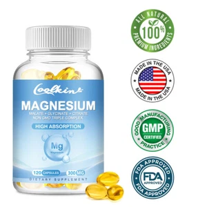 Triple Magnesium Complex - Magnesium Malate, Glycinate, Citrate - Muscle Health - Picture 1 of 9
