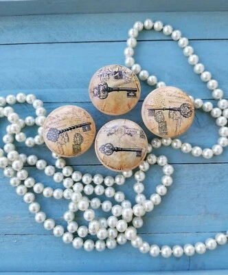 Juego de 4 perillas de gabinete tiradores de cajón llave esqueleto para muebles Foto 1 de 3