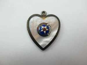 WWII Military Air Force Corps Gold Filled 925 Sweet Heart Locket Pendant 995E - Picture 1 of 12