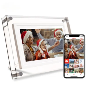 New 7 Inch WiFi Digital Picture Frame HD IPS Touch Screen 32GB Gifts for Family - Picture 1 of 10