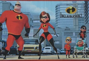 DIE UNGLAUBLICHEN 2 - A3 Poster (42x28cm) - Incredibles Film Plakat POPCORN - Bild 1 von 1