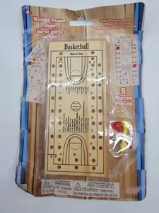 Wooden Pocket Basketball Game New/ Sealed*** - Picture 1 of 5