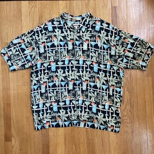 Campia Moda Men's Short Sleeve Hawaiian Shirt 100% Rayon XXL 2XL Tiki Cocktails - Picture 1 of 6